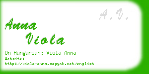 anna viola business card